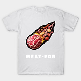 Meat-eor Meteor Funny Astronomy Comet Space Lover Astronaut T-Shirt